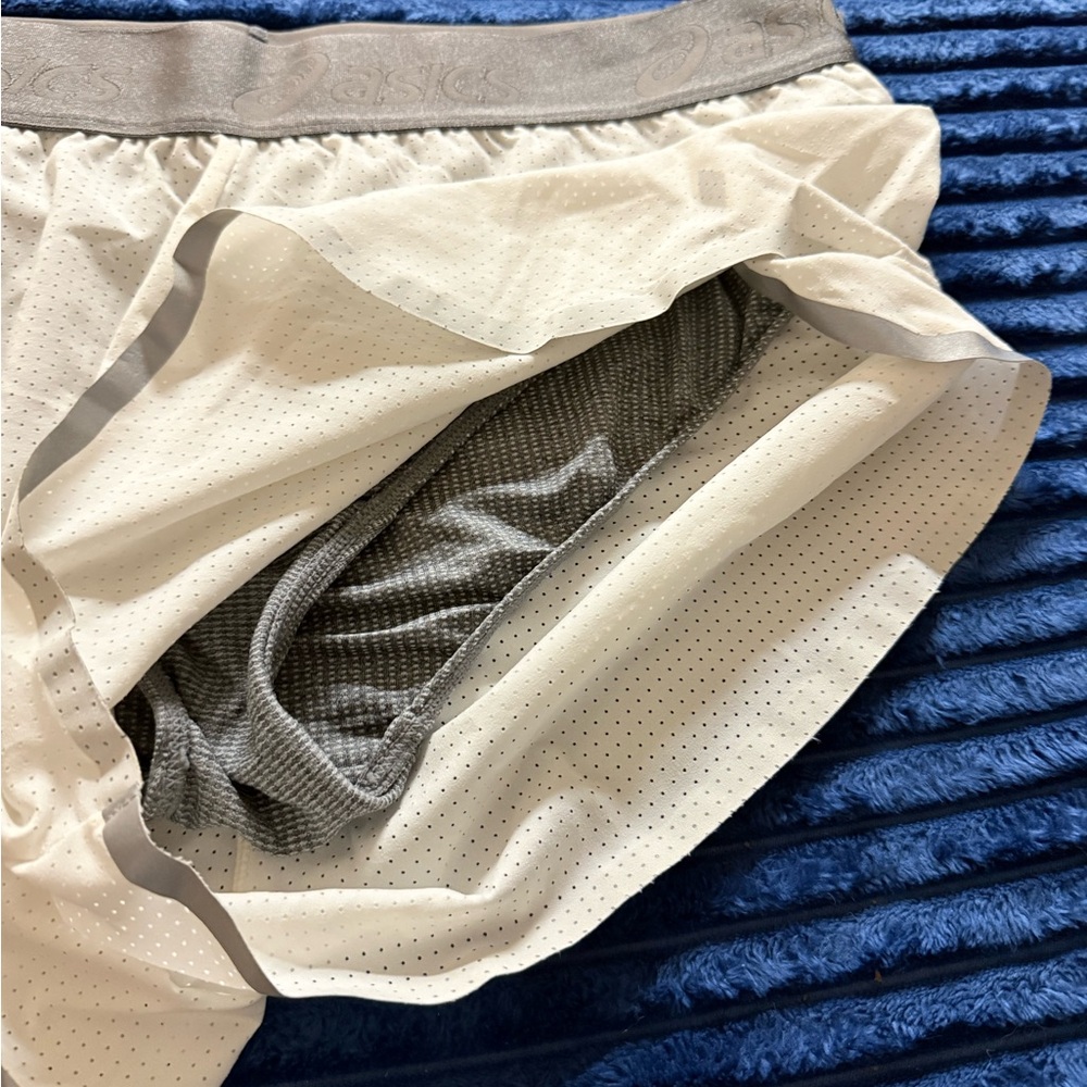 Asics Women's White Running Shorts - Picture 3 of 5